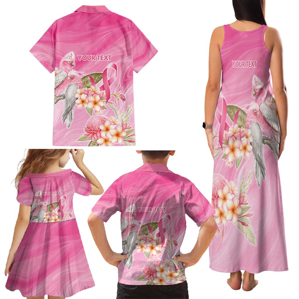 Personalised I Wear Pink For The Fight Family Matching Tank Maxi Dress and Hawaiian Shirt Australian Breast Cancer Spirit - Vibe Hoodie