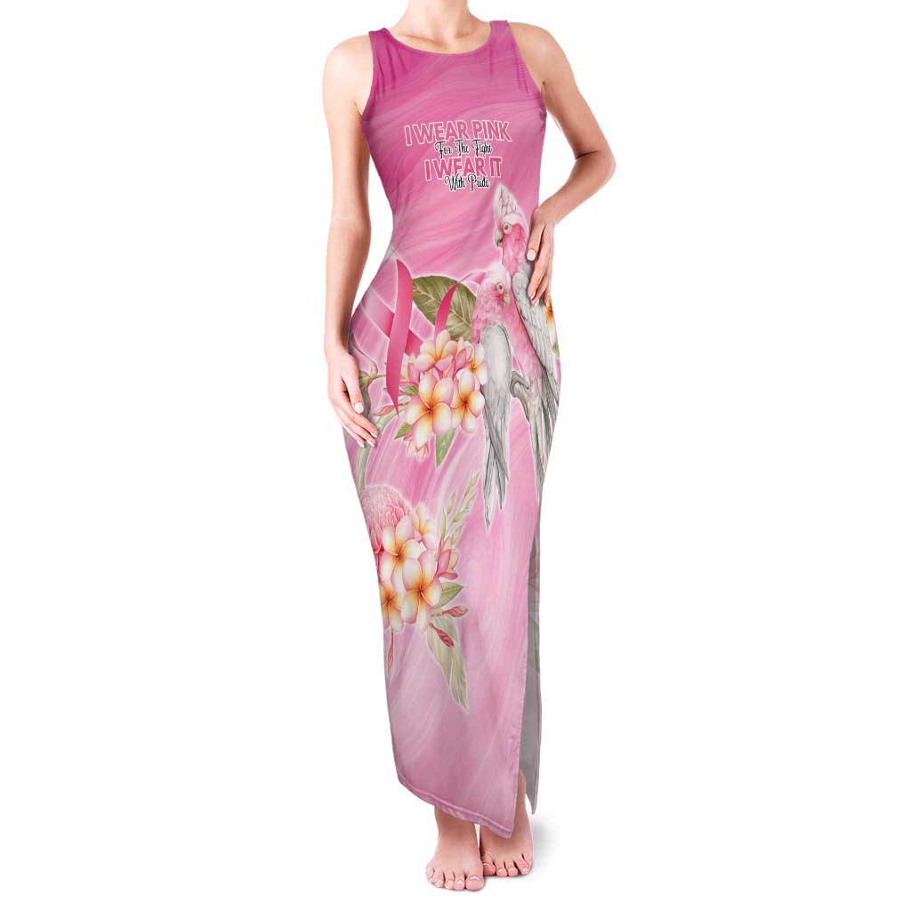 Personalised I Wear Pink For The Fight Family Matching Tank Maxi Dress and Hawaiian Shirt Australian Breast Cancer Spirit - Vibe Hoodie