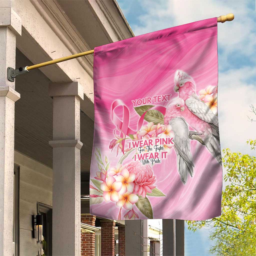 Personalised I Wear Pink For The Fight Garden Flag Australian Breast Cancer Spirit - Vibe Hoodie