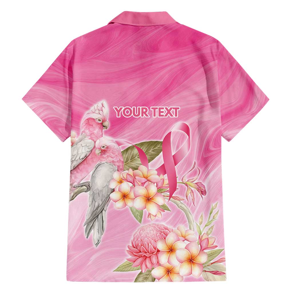 Personalised I Wear Pink For The Fight Hawaiian Shirt Australian Breast Cancer Spirit - Vibe Hoodie