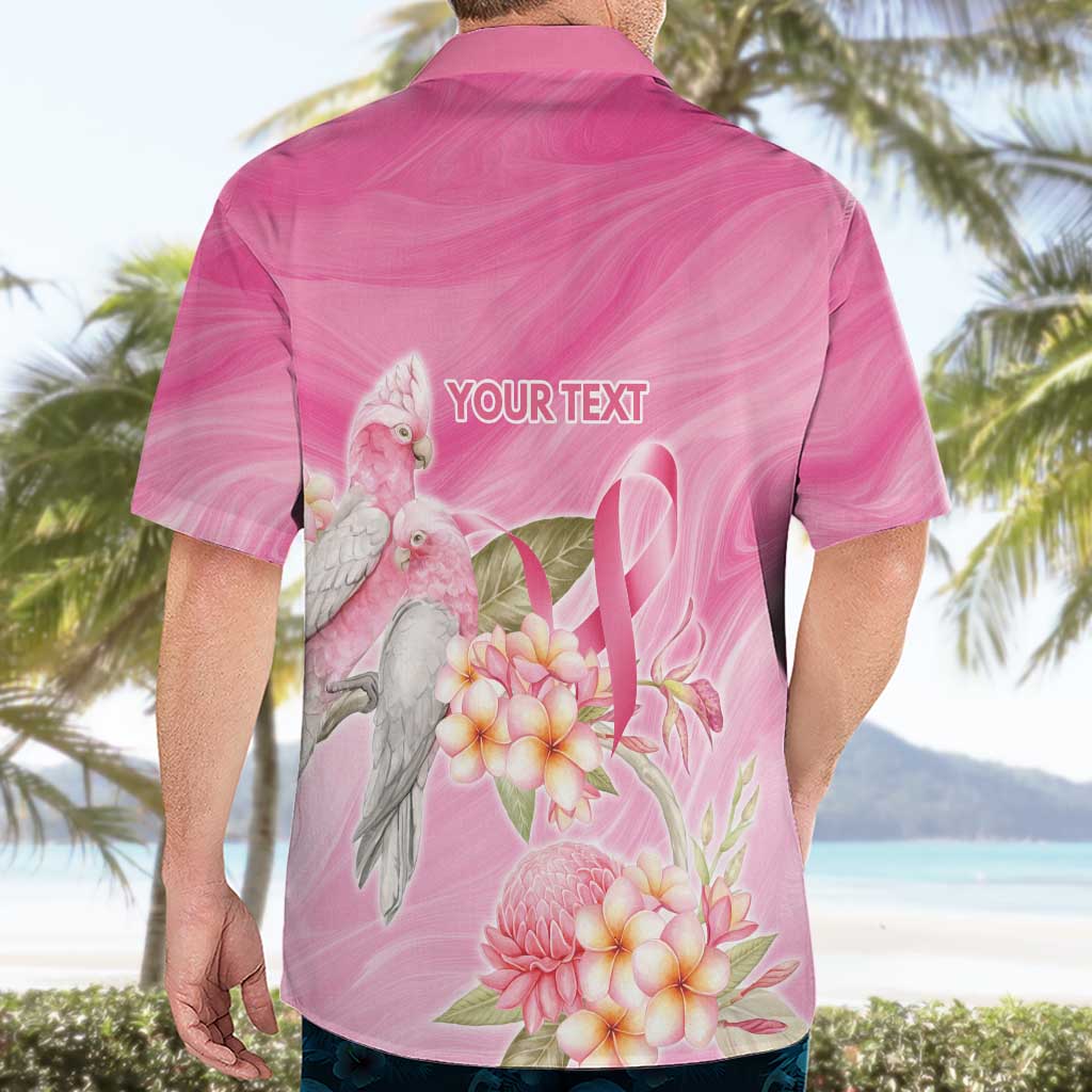 Personalised I Wear Pink For The Fight Hawaiian Shirt Australian Breast Cancer Spirit - Vibe Hoodie