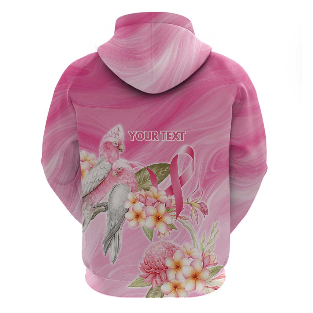 Personalised I Wear Pink For The Fight Hoodie Australian Breast Cancer Spirit - Vibe Hoodie