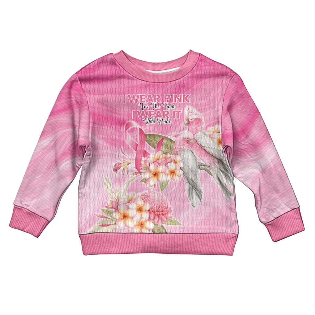 Personalised I Wear Pink For The Fight Kid Ugly Christmas Sweater Australian Breast Cancer Spirit - Vibe Hoodie