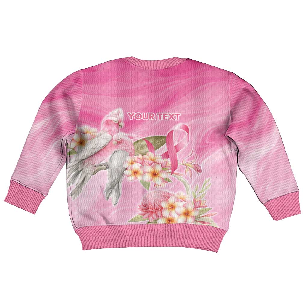 Personalised I Wear Pink For The Fight Kid Ugly Christmas Sweater Australian Breast Cancer Spirit - Vibe Hoodie