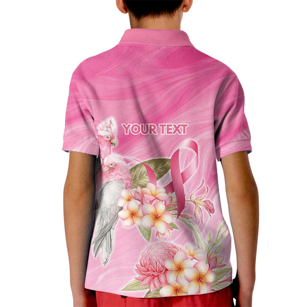 Personalised I Wear Pink For The Fight Kid Polo Shirt Australian Breast Cancer Spirit - Vibe Hoodie