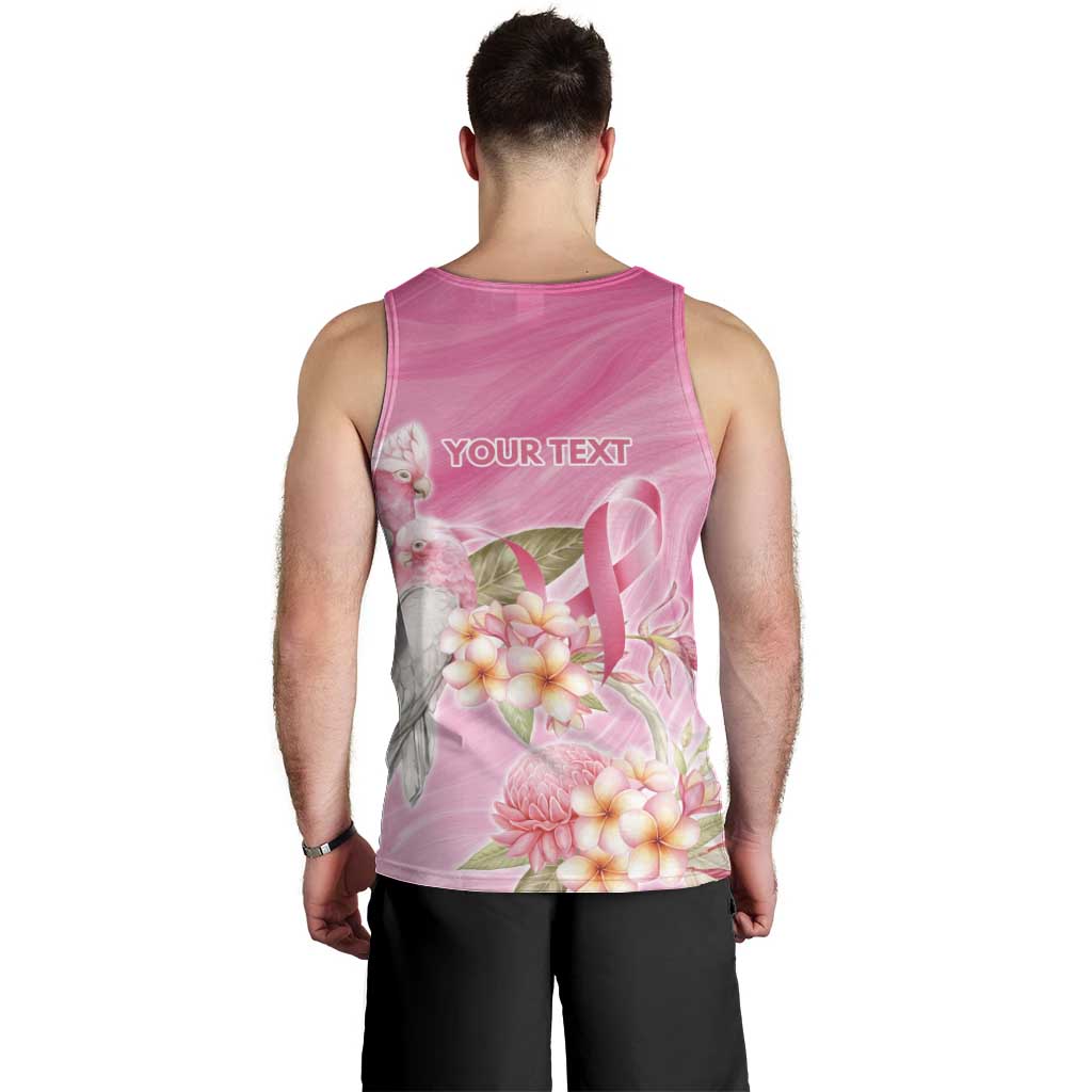 Personalised I Wear Pink For The Fight Men Tank Top Australian Breast Cancer Spirit - Vibe Hoodie