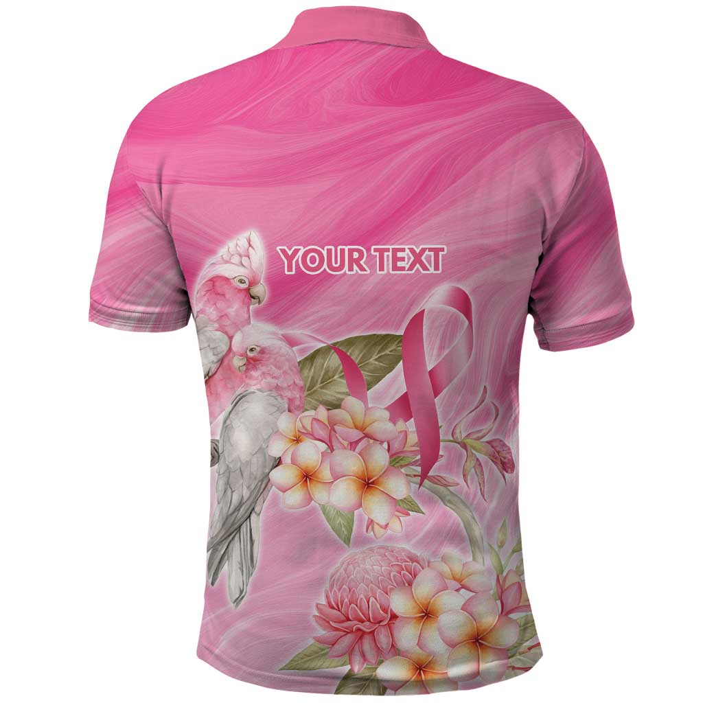 Personalised I Wear Pink For The Fight Polo Shirt Australian Breast Cancer Spirit - Vibe Hoodie