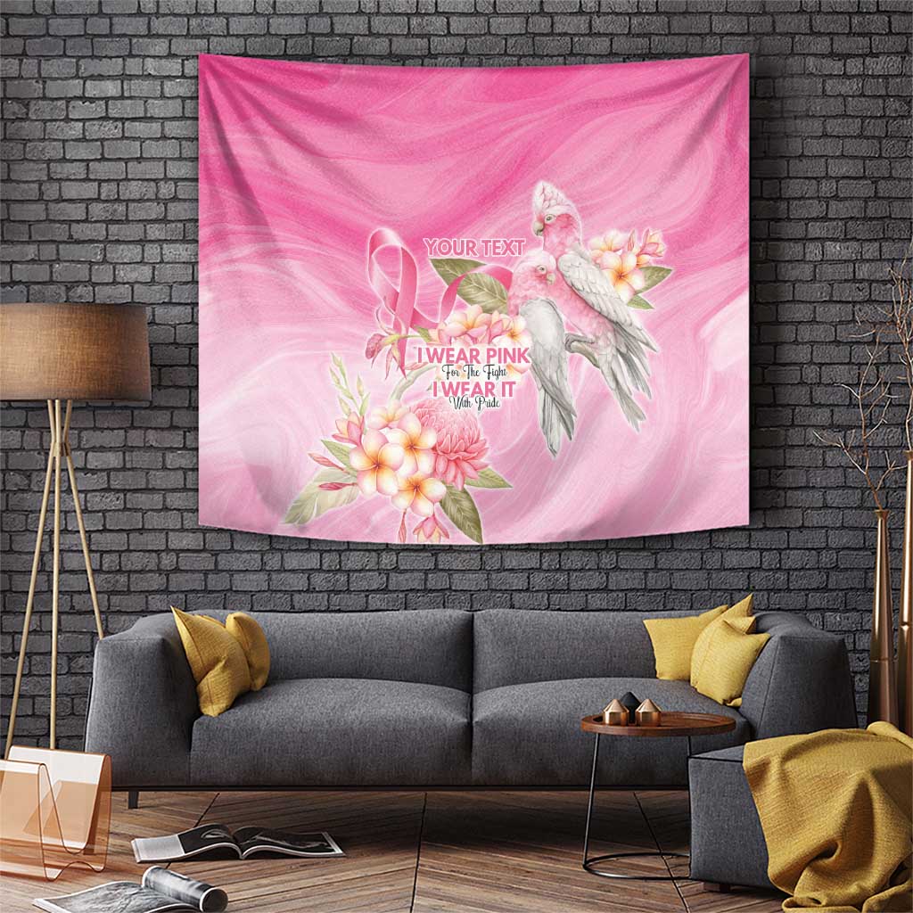 Personalised I Wear Pink For The Fight Tapestry Australian Breast Cancer Spirit - Vibe Hoodie