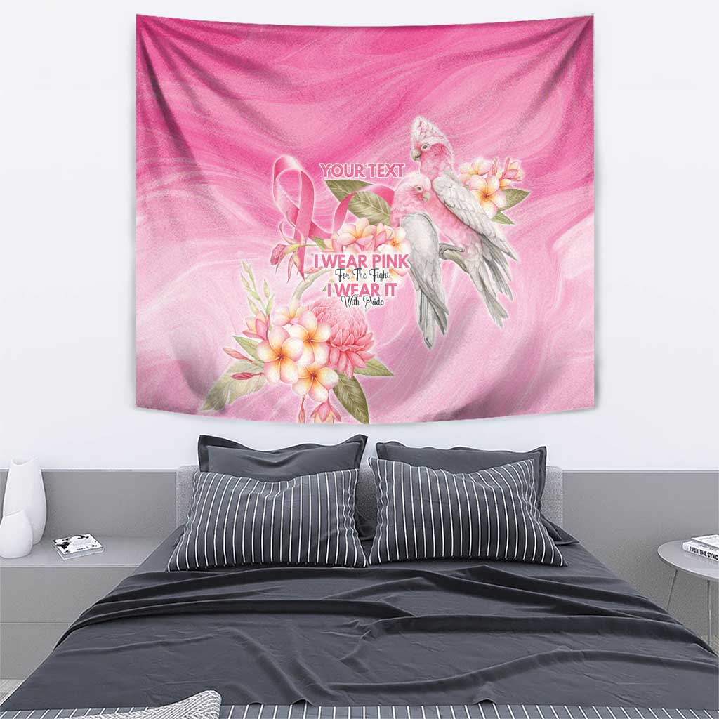 Personalised I Wear Pink For The Fight Tapestry Australian Breast Cancer Spirit - Vibe Hoodie