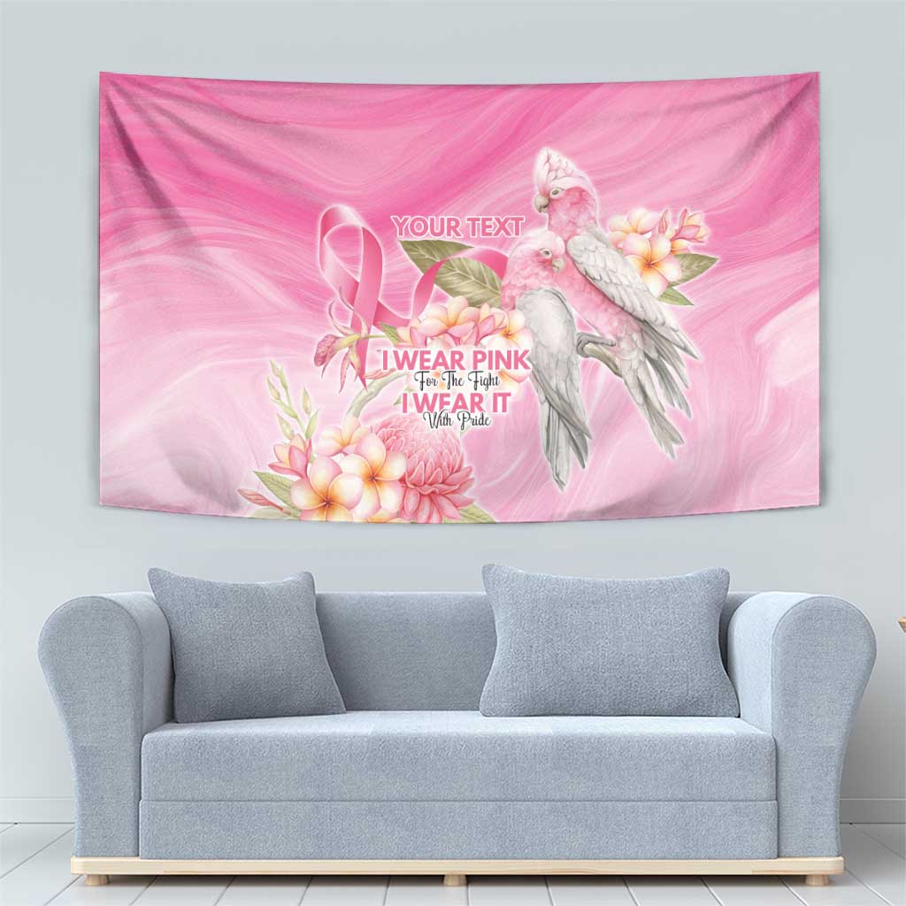 Personalised I Wear Pink For The Fight Tapestry Australian Breast Cancer Spirit - Vibe Hoodie