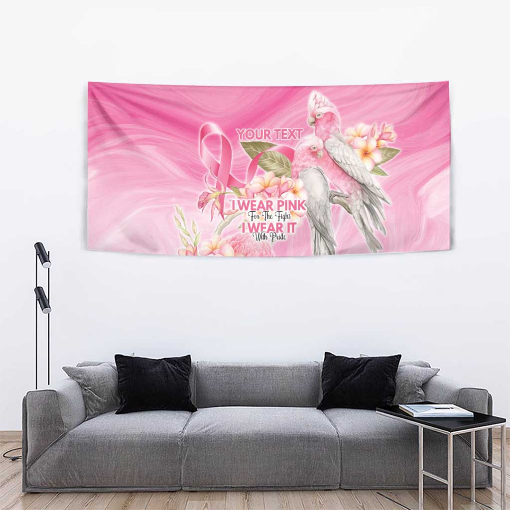 Personalised I Wear Pink For The Fight Tapestry Australian Breast Cancer Spirit - Vibe Hoodie