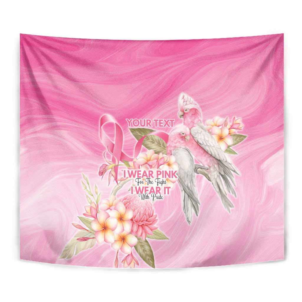 Personalised I Wear Pink For The Fight Tapestry Australian Breast Cancer Spirit - Vibe Hoodie