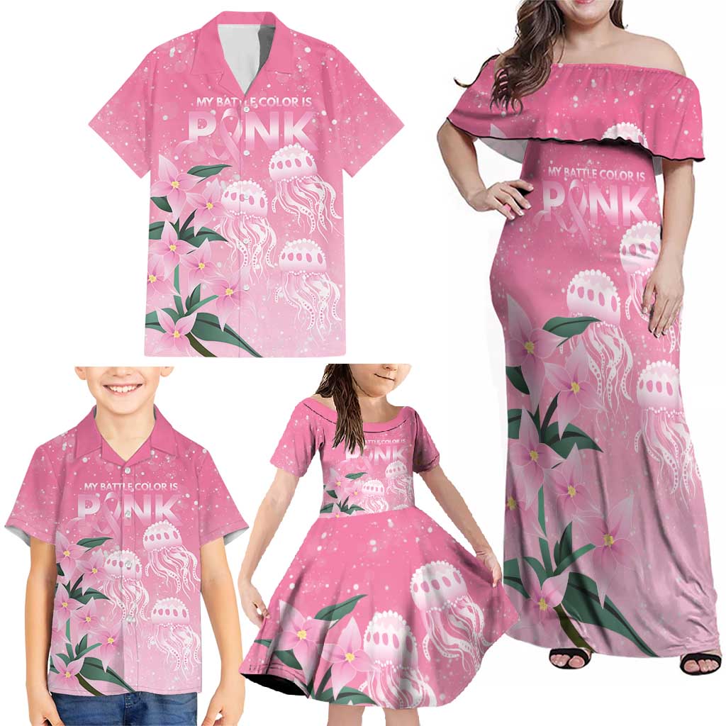 Personalised Pink Boronia of Hope Family Matching Off Shoulder Maxi Dress and Hawaiian Shirt Australia’s Fight Against Breast Cancer - Vibe Hoodie