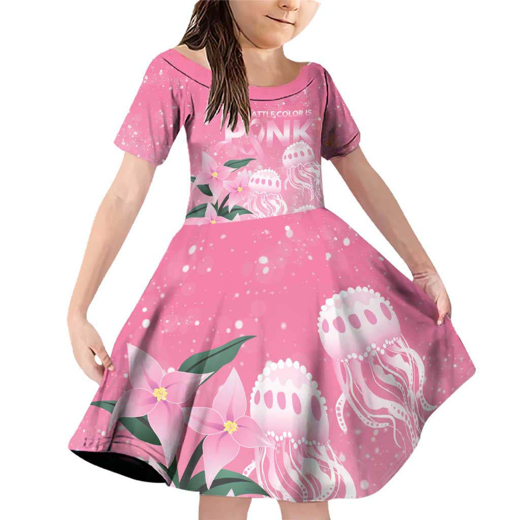 Personalised Pink Boronia of Hope Family Matching Off Shoulder Short Dress and Hawaiian Shirt Australia’s Fight Against Breast Cancer - Vibe Hoodie
