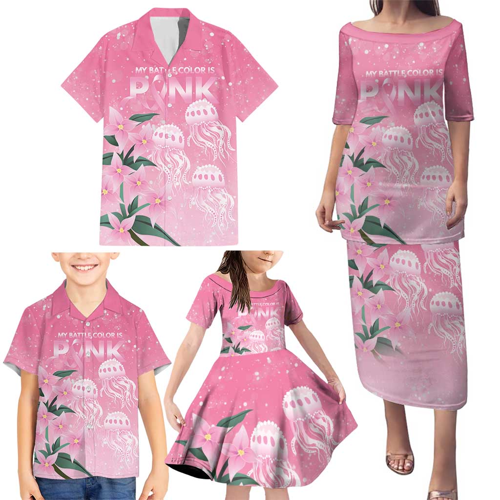 Personalised Pink Boronia of Hope Family Matching Puletasi and Hawaiian Shirt Australia’s Fight Against Breast Cancer - Vibe Hoodie