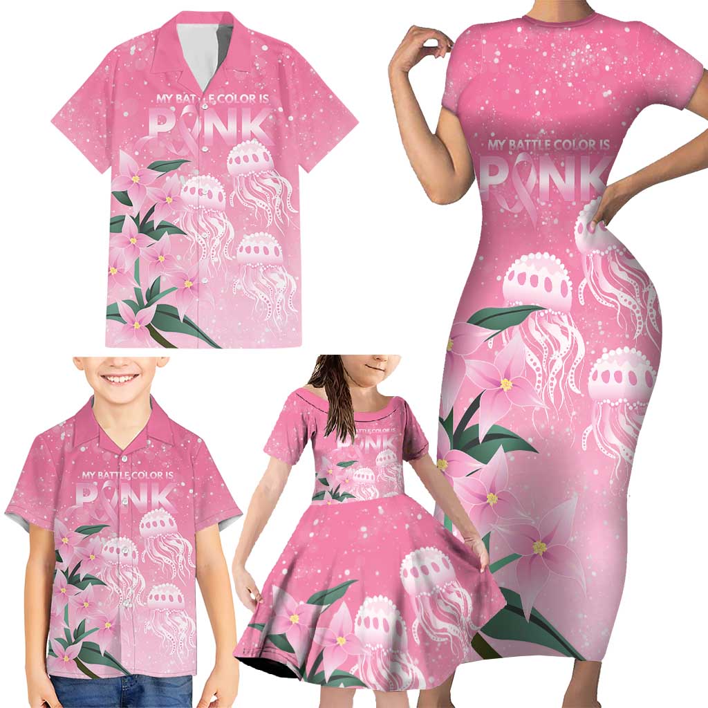 Personalised Pink Boronia of Hope Family Matching Short Sleeve Bodycon Dress and Hawaiian Shirt Australia’s Fight Against Breast Cancer - Vibe Hoodie