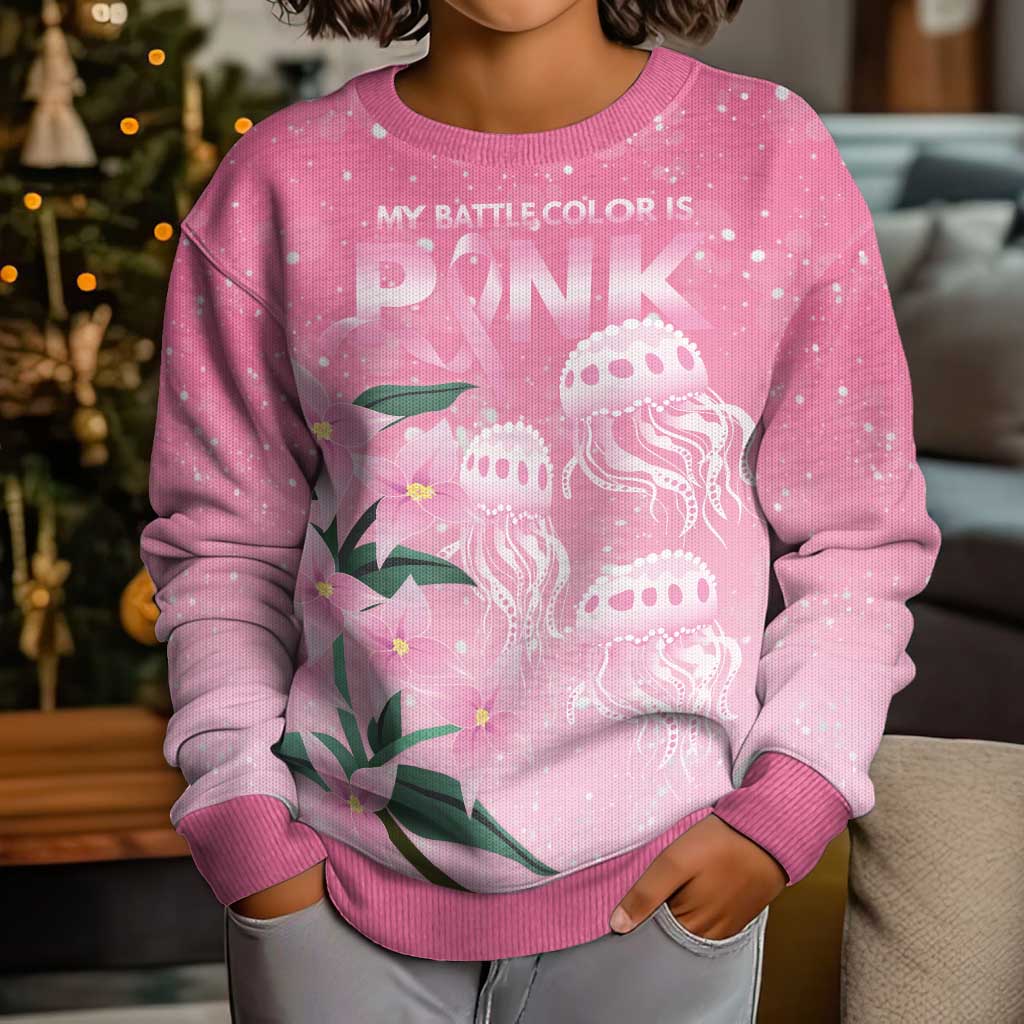 Personalised Pink Boronia of Hope Kid Ugly Christmas Sweater Australia’s Fight Against Breast Cancer - Vibe Hoodie