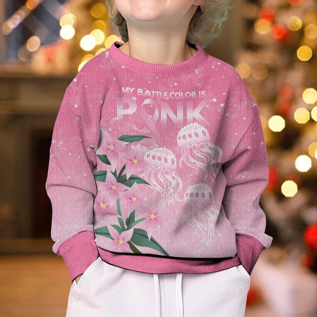 Personalised Pink Boronia of Hope Kid Ugly Christmas Sweater Australia’s Fight Against Breast Cancer - Vibe Hoodie
