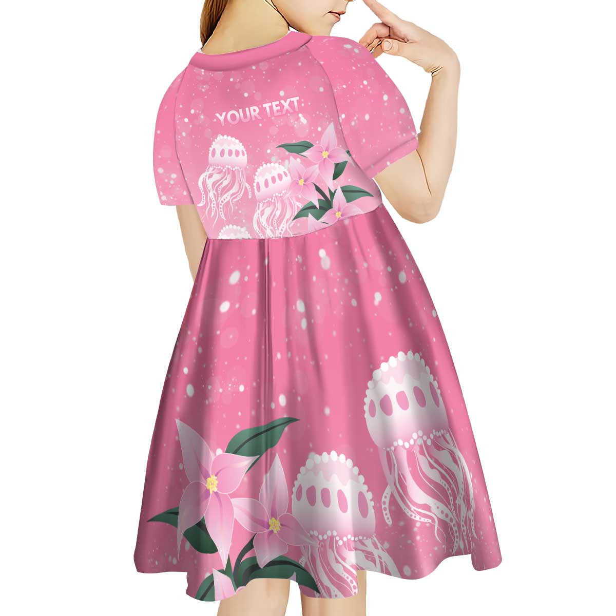 Personalised Pink Boronia of Hope Kid Short Sleeve Dress Australia’s Fight Against Breast Cancer - Vibe Hoodie