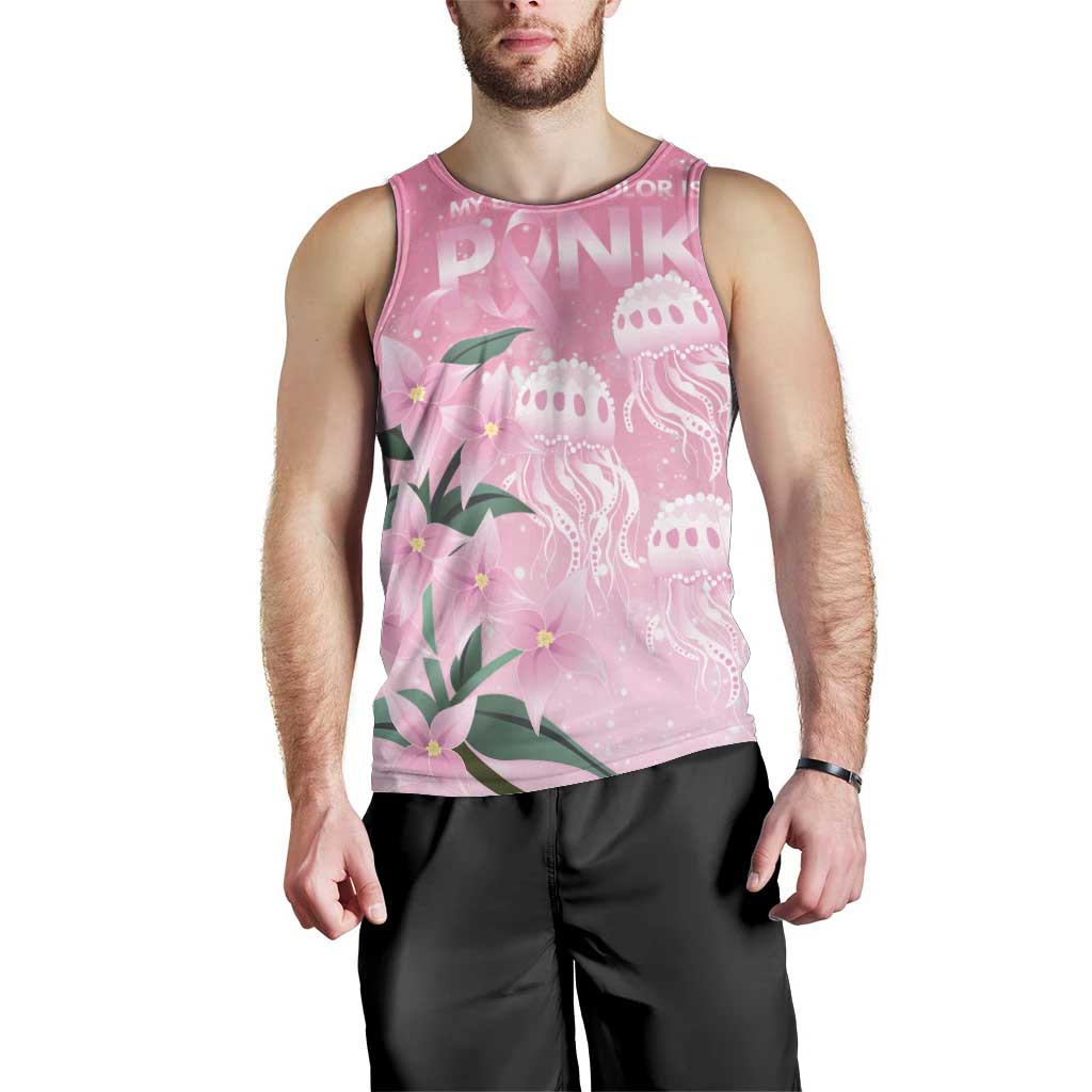 Personalised Pink Boronia of Hope Men Tank Top Australia’s Fight Against Breast Cancer - Vibe Hoodie