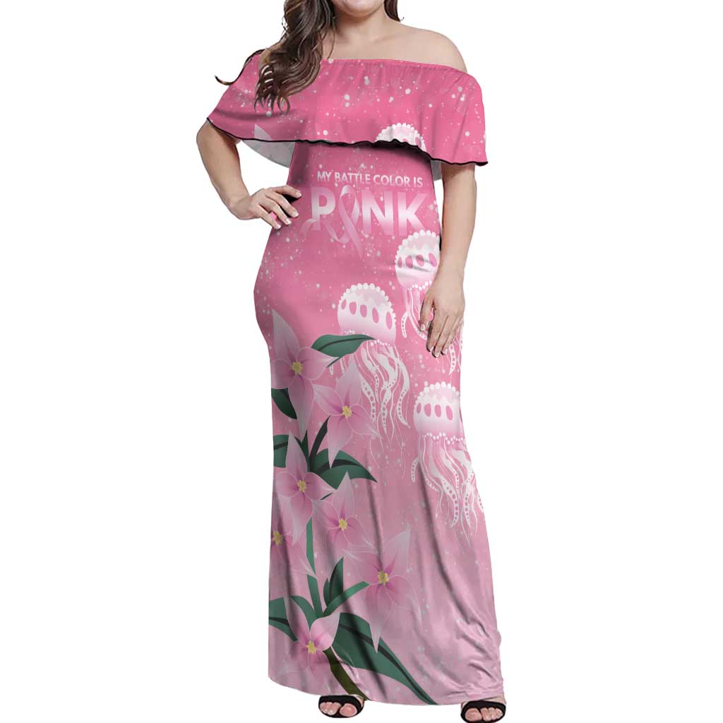 Personalised Pink Boronia of Hope Off Shoulder Maxi Dress Australia’s Fight Against Breast Cancer - Vibe Hoodie