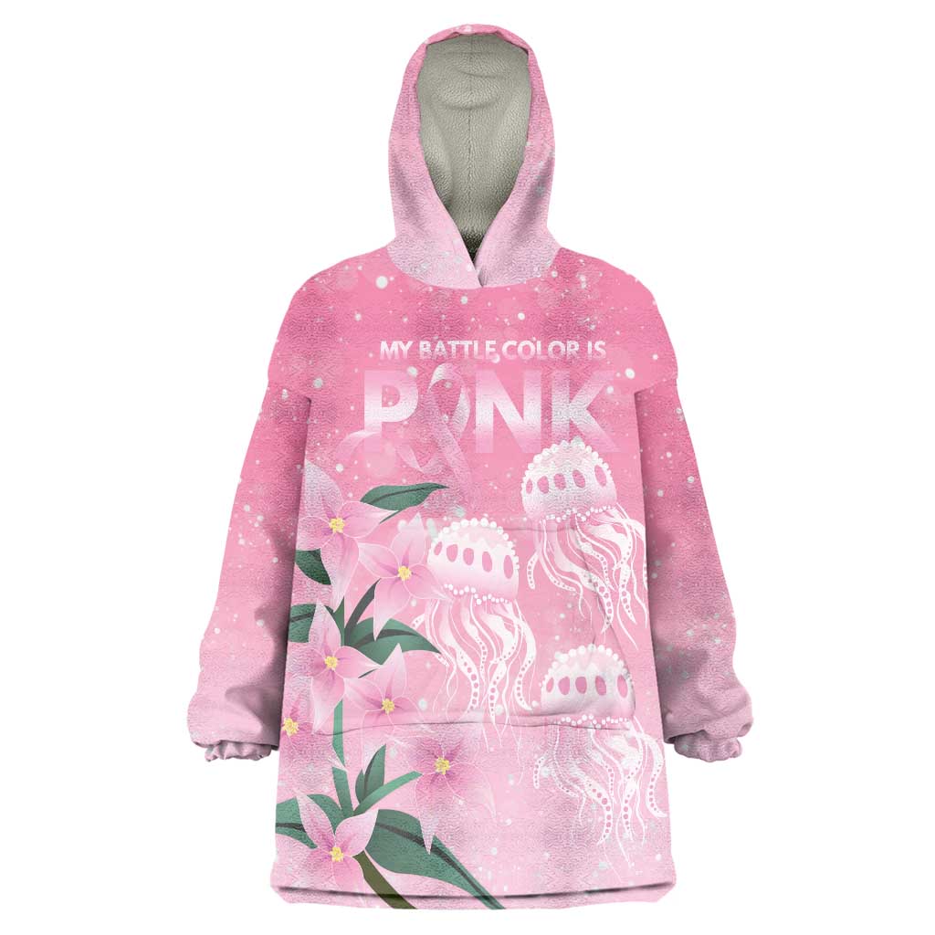 Personalised Pink Boronia of Hope Wearable Blanket Hoodie Australia’s Fight Against Breast Cancer - Vibe Hoodie