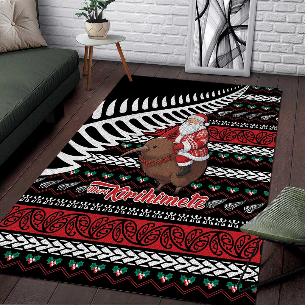 New Zealand Kiwi Santa Christmas Area Rug He Wairua Kirihimete - Vibe Hoodie
