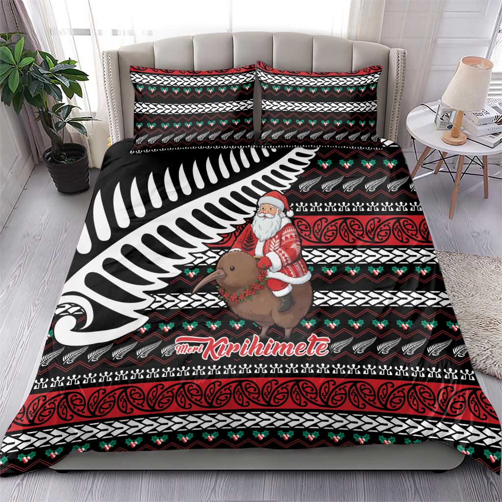 New Zealand Kiwi Santa Christmas Bedding Set He Wairua Kirihimete - Vibe Hoodie