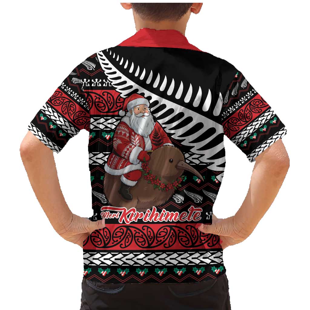 New Zealand Kiwi Santa Christmas Family Matching Mermaid Dress and Hawaiian Shirt He Wairua Kirihimete - Vibe Hoodie