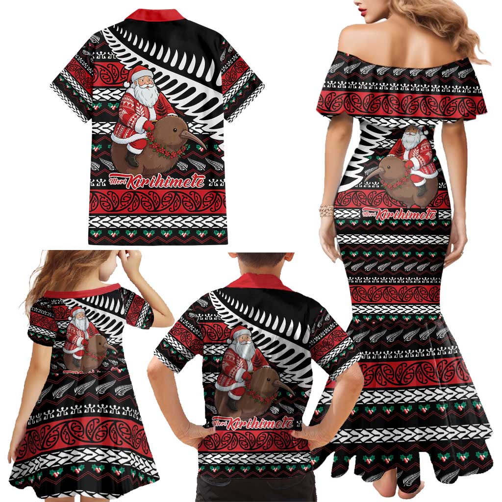 New Zealand Kiwi Santa Christmas Family Matching Mermaid Dress and Hawaiian Shirt He Wairua Kirihimete - Vibe Hoodie