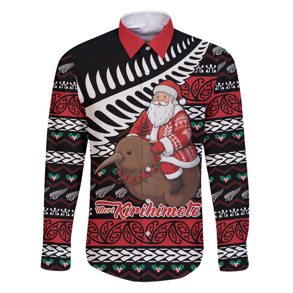 New Zealand Kiwi Santa Christmas Family Matching Puletasi and Hawaiian Shirt He Wairua Kirihimete - Vibe Hoodie