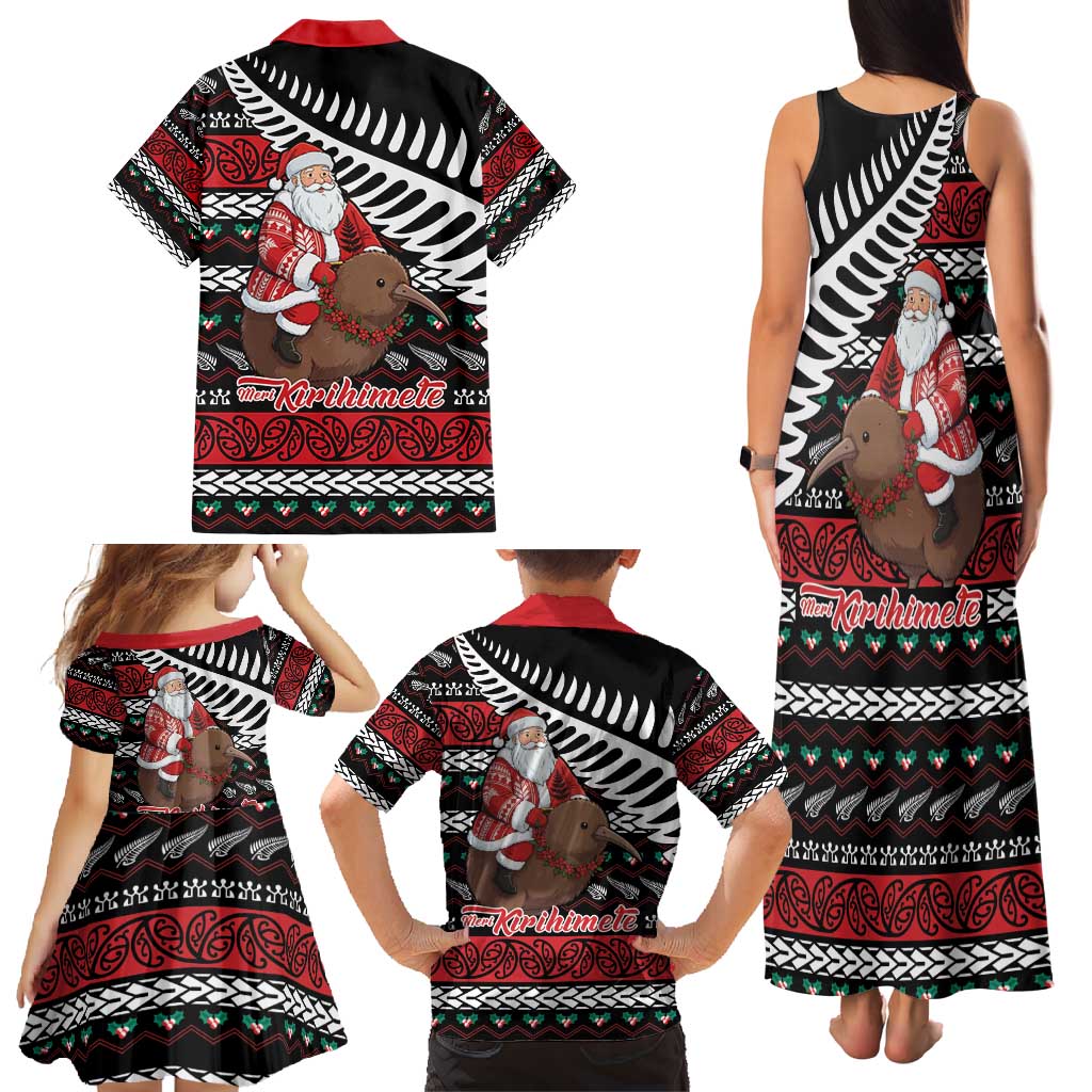 New Zealand Kiwi Santa Christmas Family Matching Tank Maxi Dress and Hawaiian Shirt He Wairua Kirihimete - Vibe Hoodie