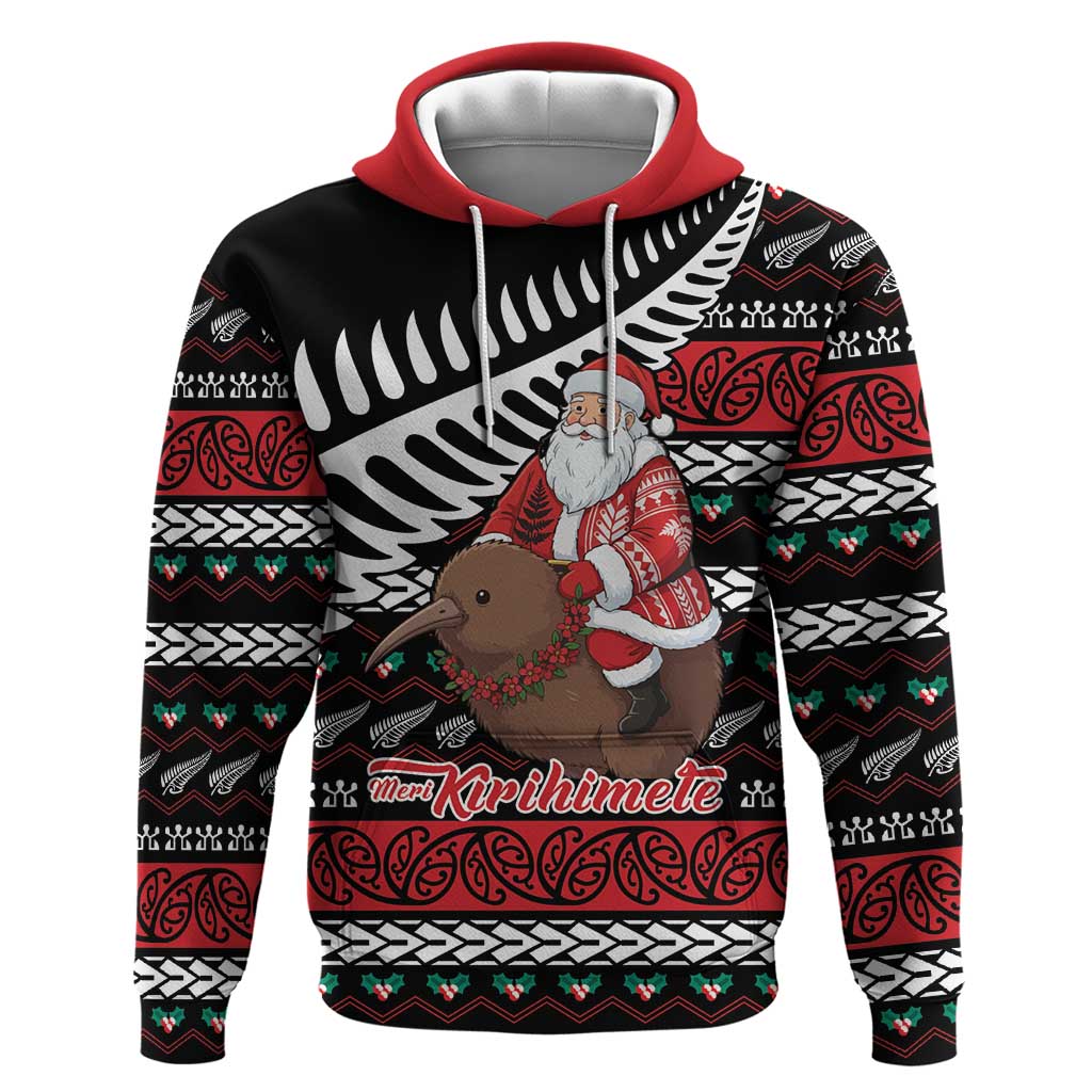 New Zealand Kiwi Santa Christmas Hoodie He Wairua Kirihimete - Vibe Hoodie