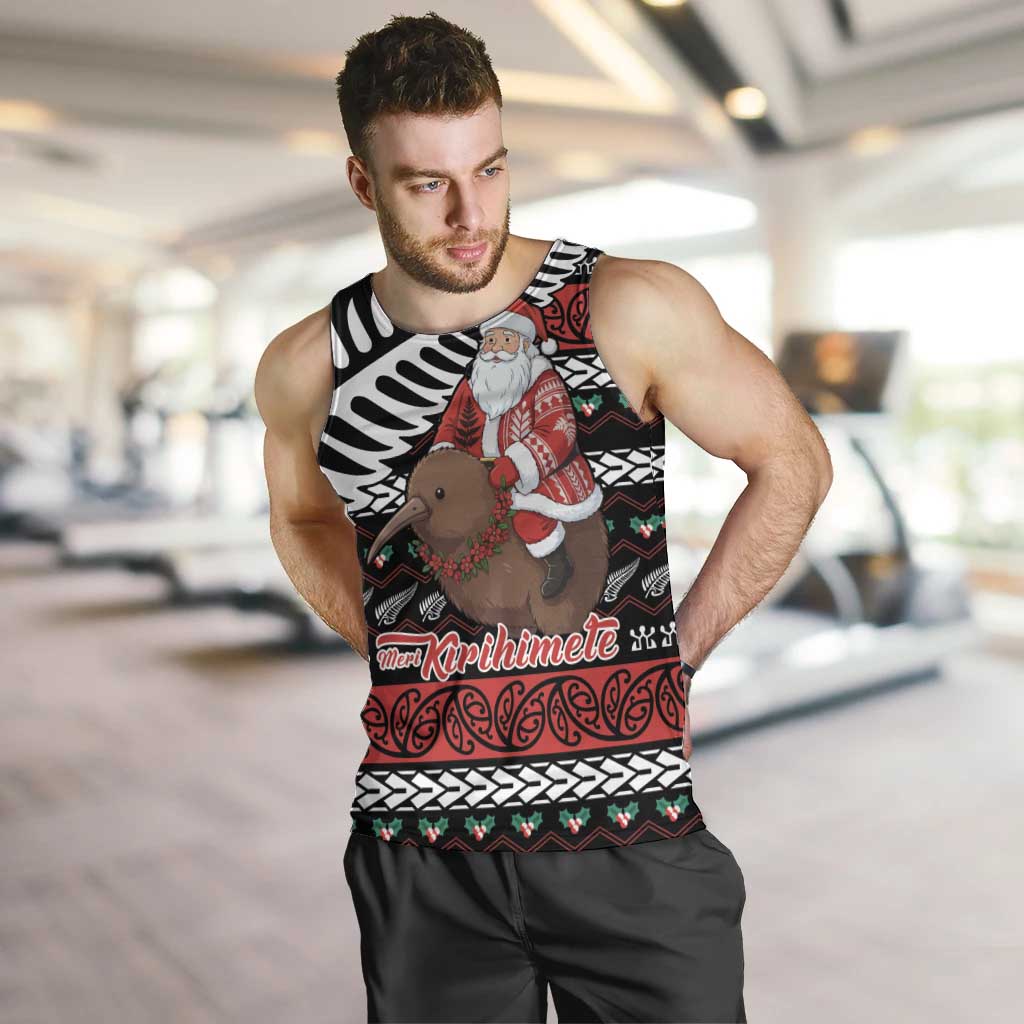 New Zealand Kiwi Santa Christmas Men Tank Top He Wairua Kirihimete - Vibe Hoodie