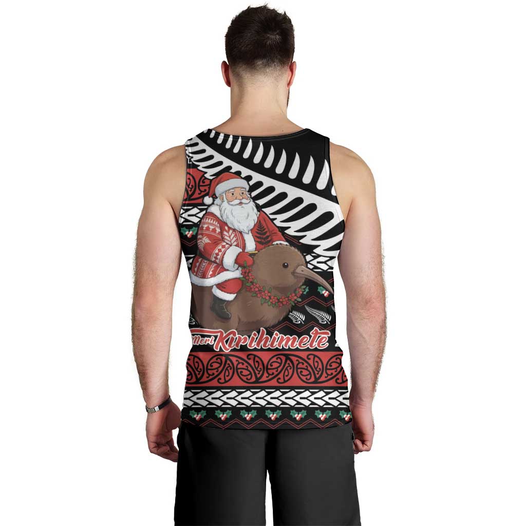 New Zealand Kiwi Santa Christmas Men Tank Top He Wairua Kirihimete - Vibe Hoodie