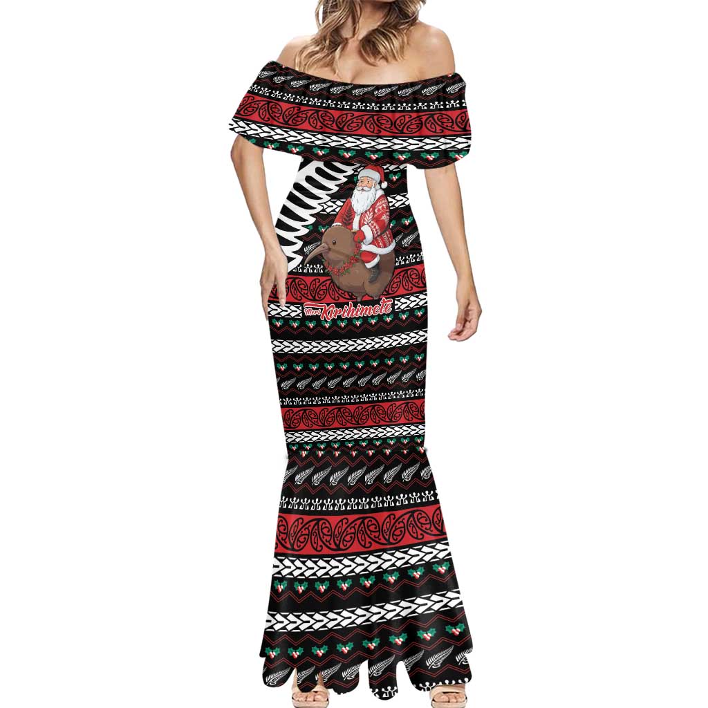 New Zealand Kiwi Santa Christmas Mermaid Dress He Wairua Kirihimete - Vibe Hoodie