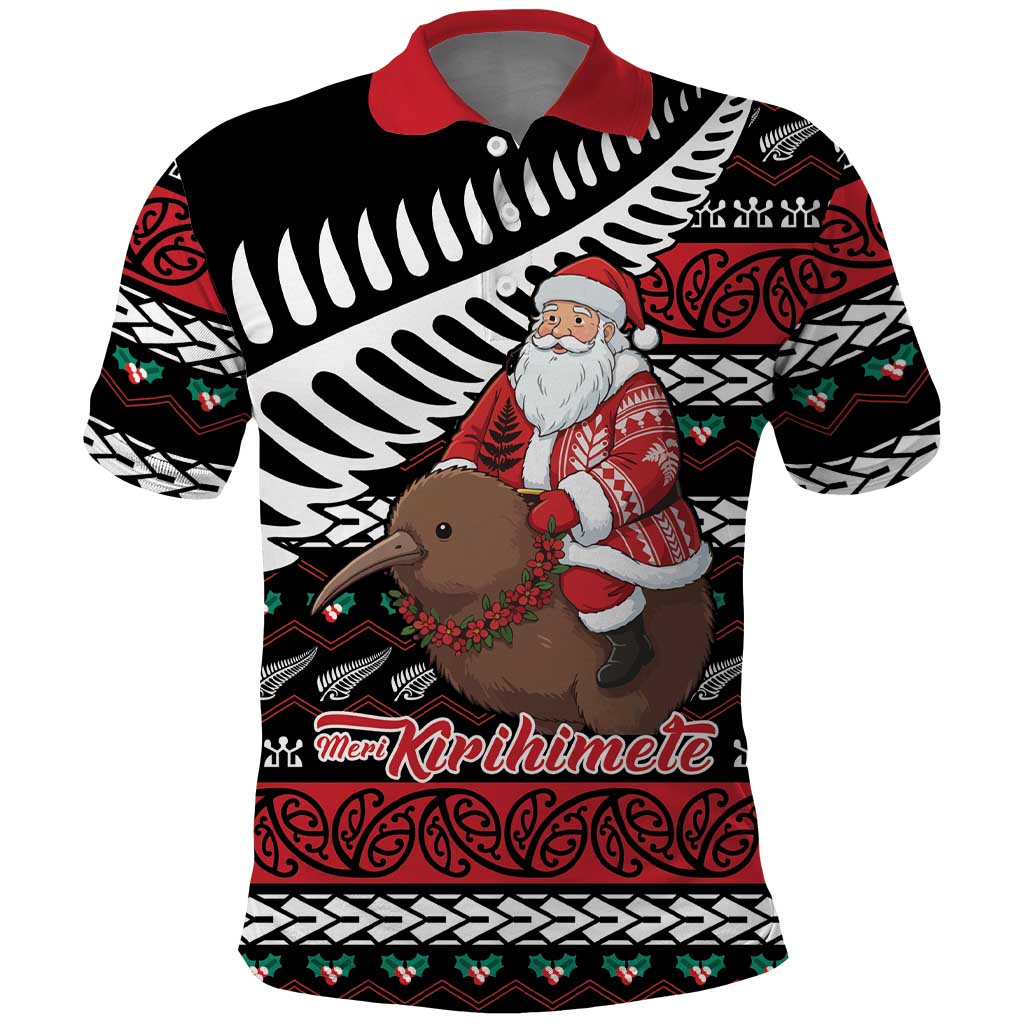 New Zealand Kiwi Santa Christmas Polo Shirt He Wairua Kirihimete - Vibe Hoodie