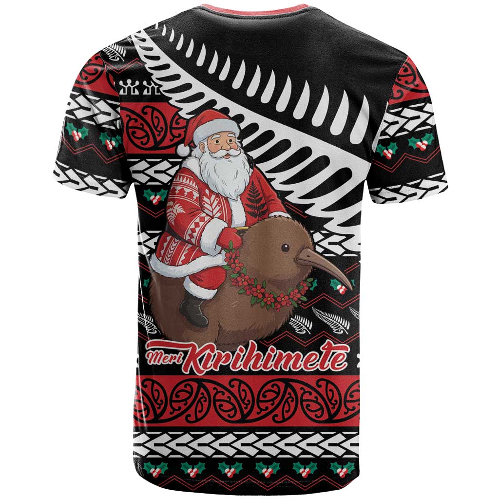 New Zealand Kiwi Santa Christmas T Shirt He Wairua Kirihimete - Vibe Hoodie