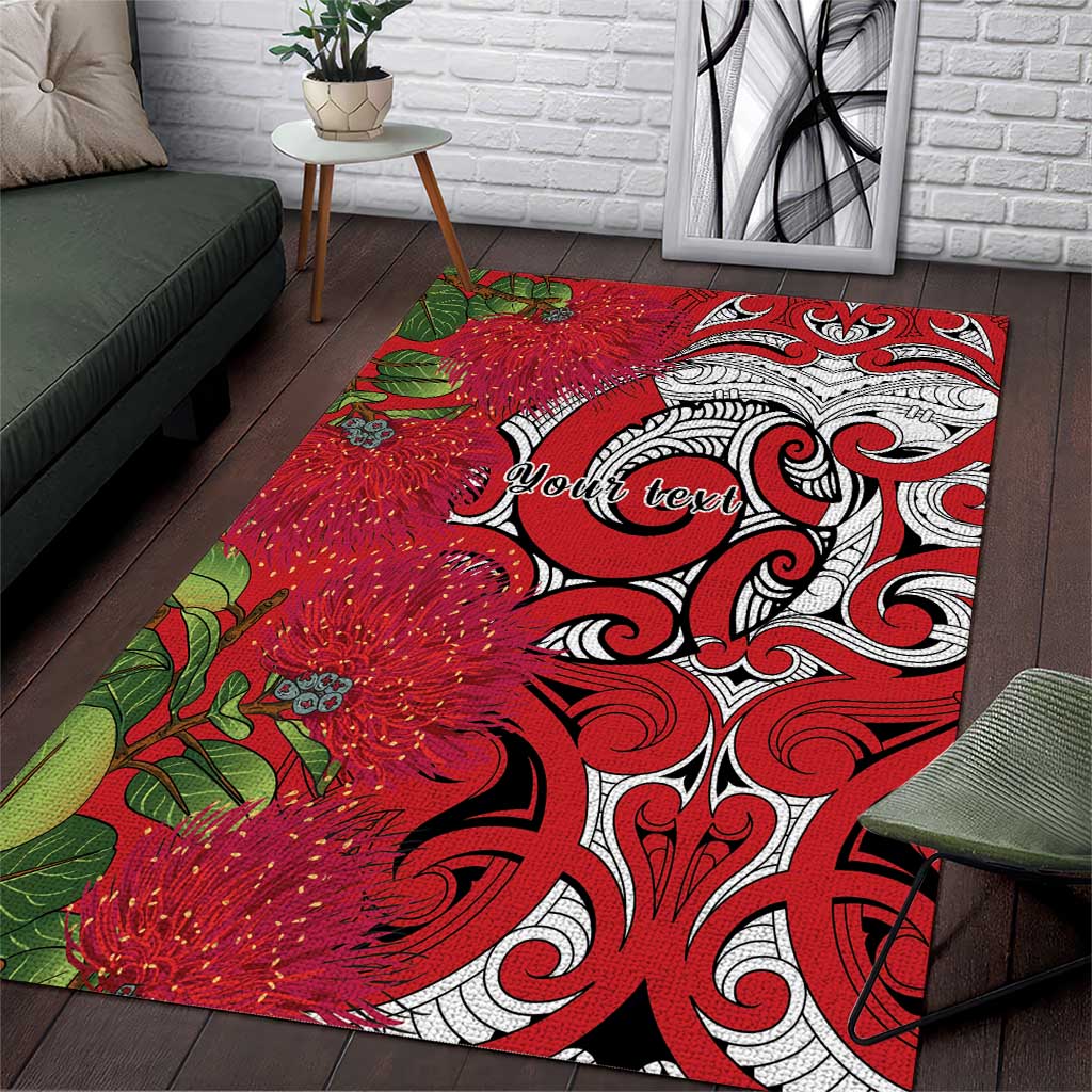 Personalised New Zealand Koru Pohutukawa Area Rug Meri Kirihimete Aroha for Christmas - Vibe Hoodie