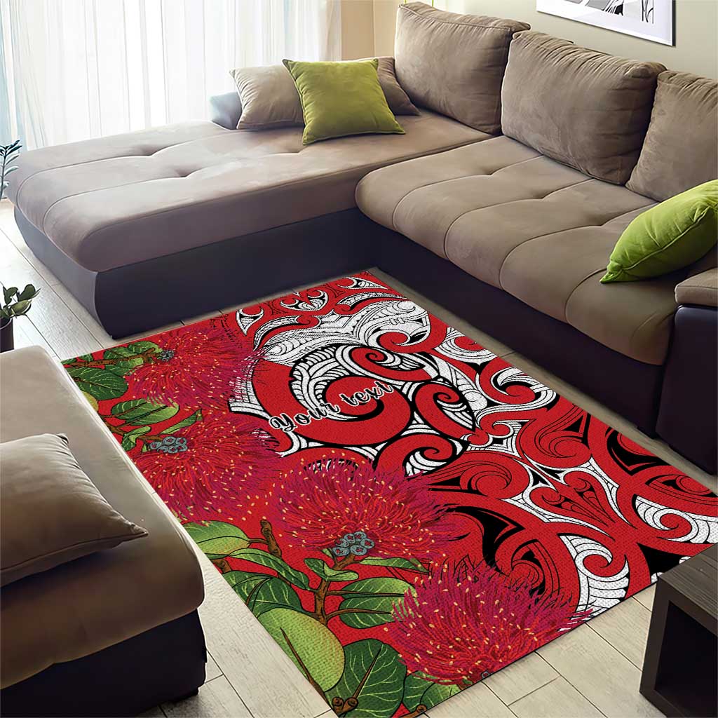 Personalised New Zealand Koru Pohutukawa Area Rug Meri Kirihimete Aroha for Christmas - Vibe Hoodie