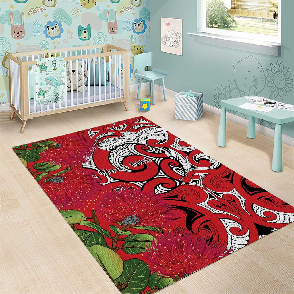 Personalised New Zealand Koru Pohutukawa Area Rug Meri Kirihimete Aroha for Christmas - Vibe Hoodie