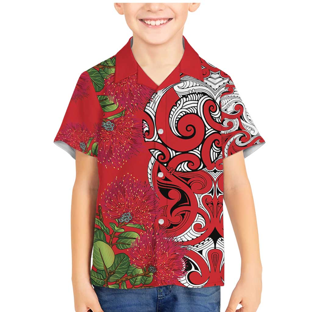 Personalised New Zealand Koru Pohutukawa Family Matching Mermaid Dress and Hawaiian Shirt Meri Kirihimete Aroha for Christmas - Vibe Hoodie