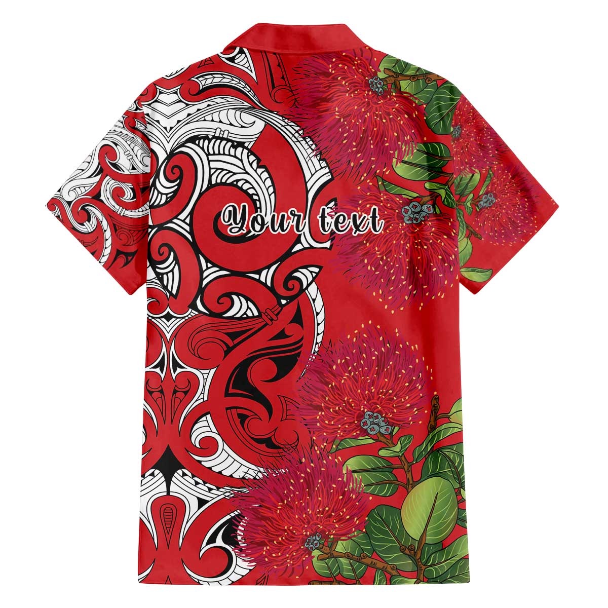 Personalised New Zealand Koru Pohutukawa Family Matching Off The Shoulder Long Sleeve Dress and Hawaiian Shirt Meri Kirihimete Aroha for Christmas - Vibe Hoodie