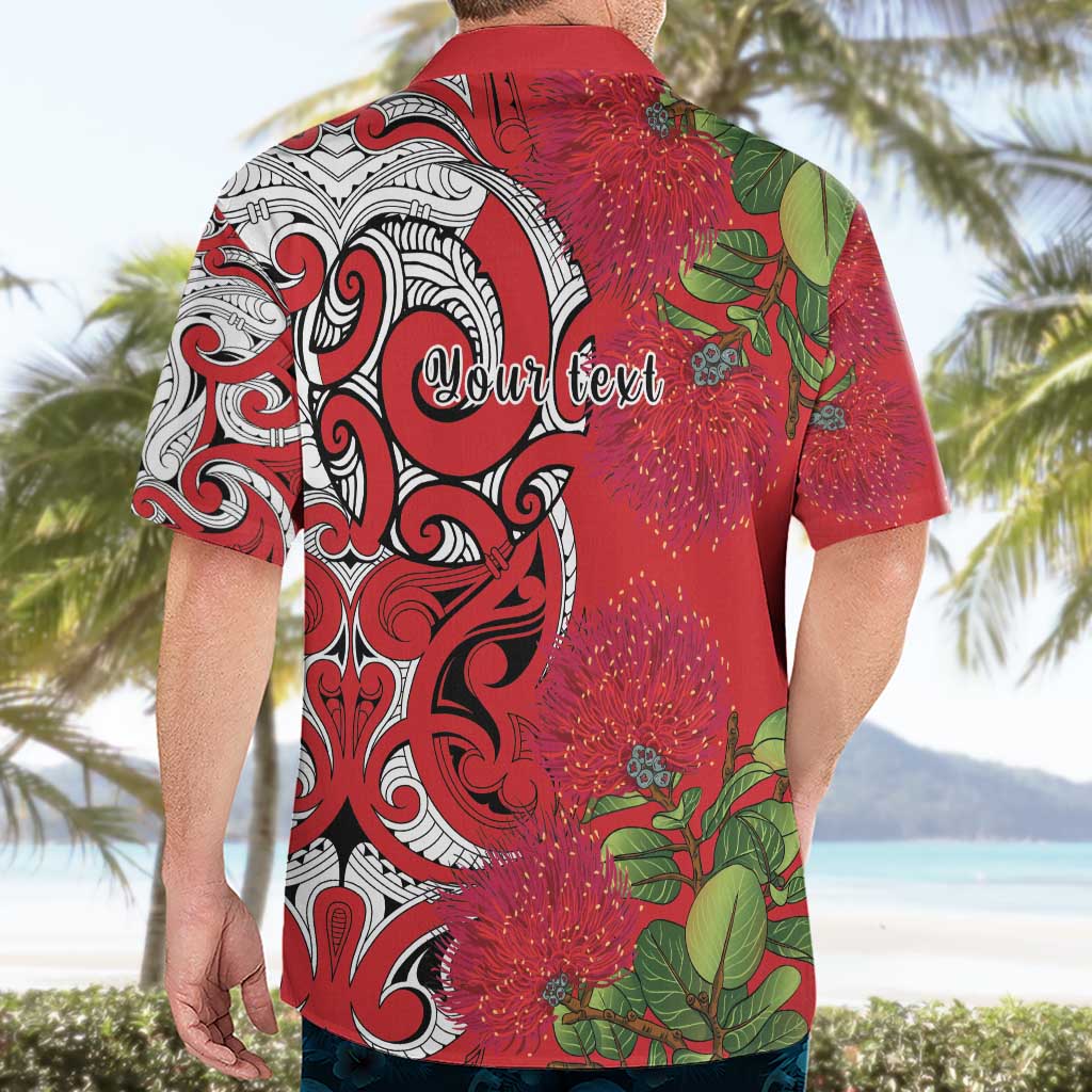 Personalised New Zealand Koru Pohutukawa Hawaiian Shirt Meri Kirihimete Aroha for Christmas - Vibe Hoodie