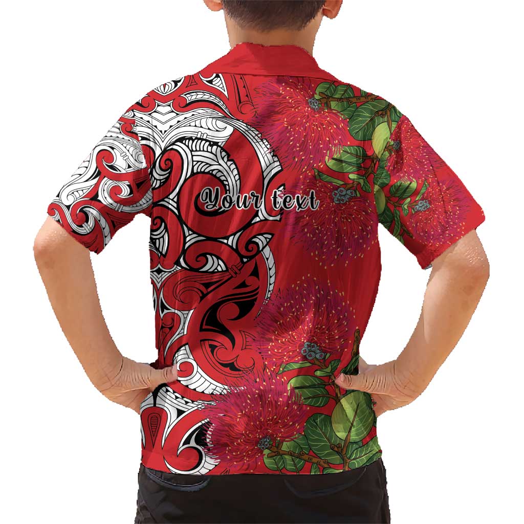 Personalised New Zealand Koru Pohutukawa Hawaiian Shirt Meri Kirihimete Aroha for Christmas - Vibe Hoodie