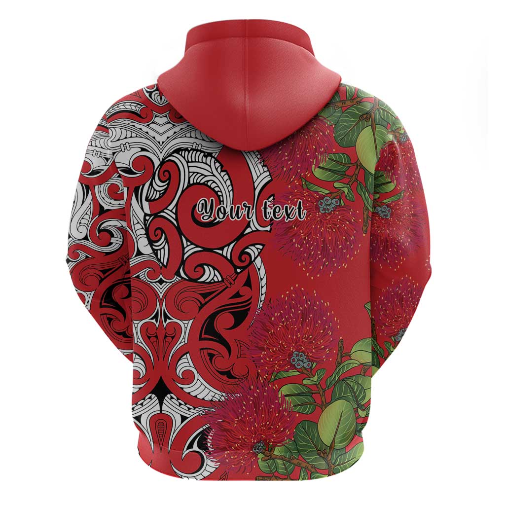 Personalised New Zealand Koru Pohutukawa Hoodie Meri Kirihimete Aroha for Christmas - Vibe Hoodie