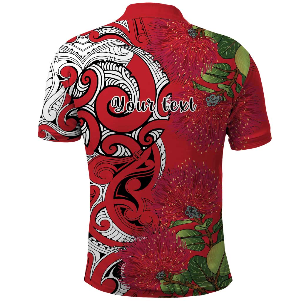Personalised New Zealand Koru Pohutukawa Polo Shirt Meri Kirihimete Aroha for Christmas - Vibe Hoodie