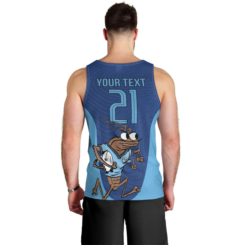Custom New South Wales Rugby Men Tank Top Blues Cockroach Origin Sporty - Vibe Hoodie Shop