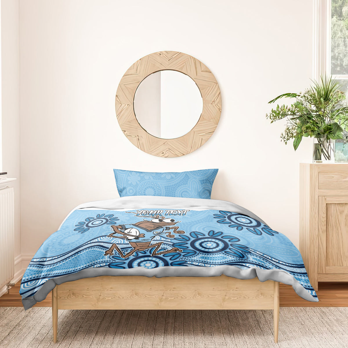Custom NSW Blues Cockroach Blooded Aboriginal Inspired Bedding Set - Vibe Hoodie Shop