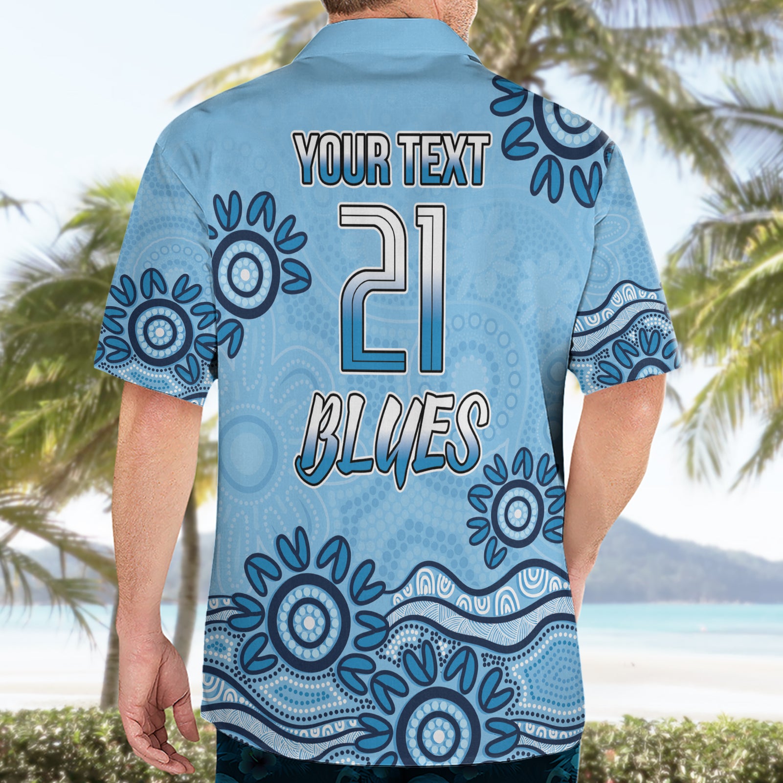 Custom NSW Blues Cockroach Blooded Aboriginal Inspired Hawaiian Shirt - Vibe Hoodie Shop